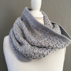 LOFT Gray Infinity Scarf With Metallic Thread